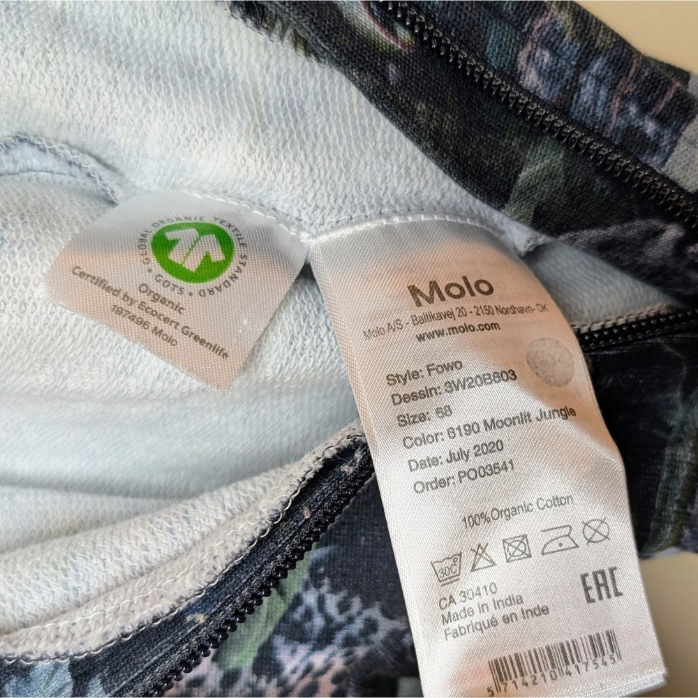 Molo Moonlit Jungle Animals One Piece Pajama Romper Baby Size 68 - 6 Months - Picture 5 of 10